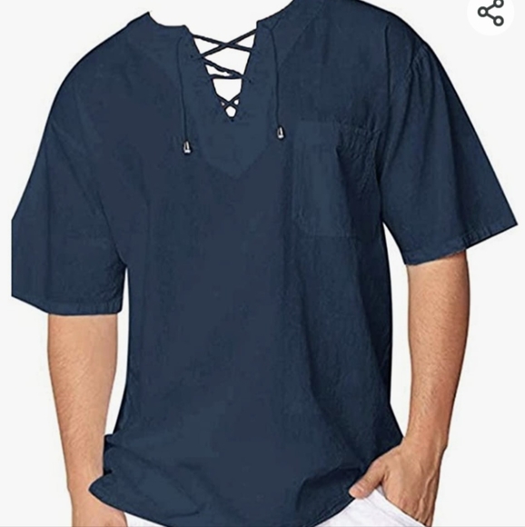 Mens Short Sleeve Work Shirt Loose Fit  sz XXL - Picture 2 of 12